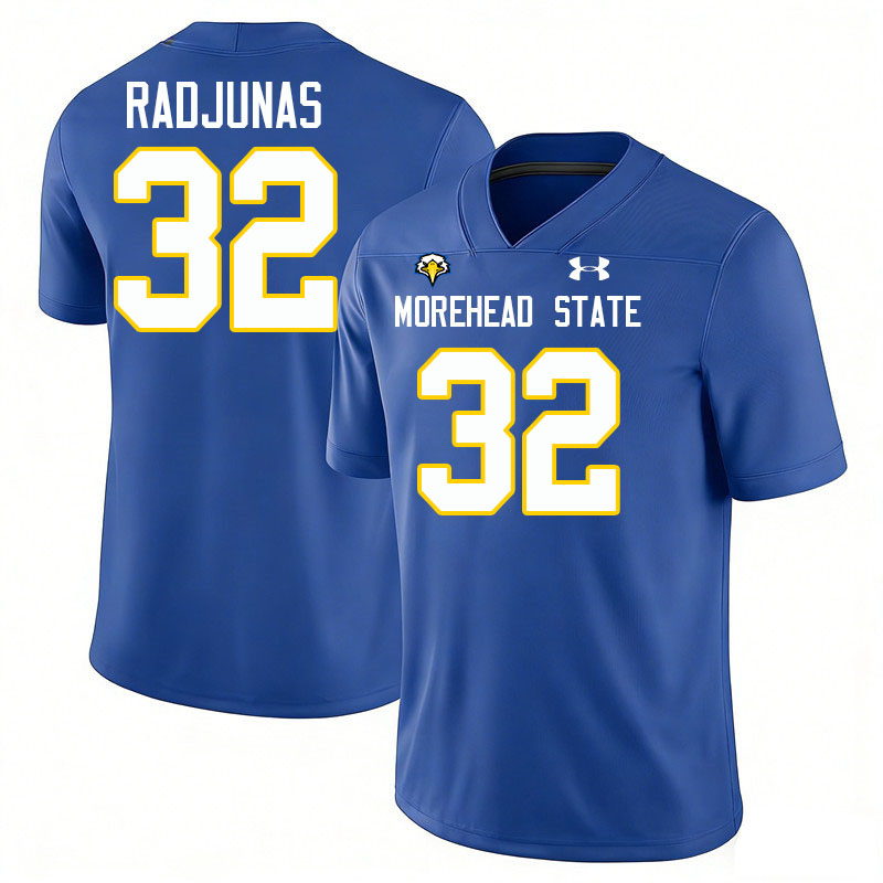Morehead State Eagles #32 Stanley Radjunas College Football Jerseys,Uniforms-Blue